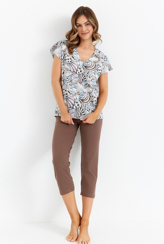 483 Cana Damenpyjama – Schokoladenblau