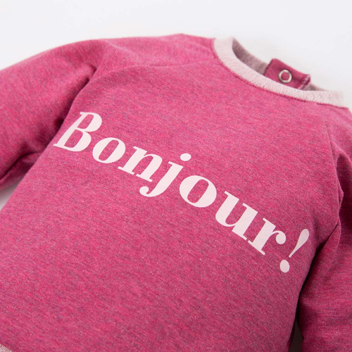 Hello World Eevi Mädchen-Sweatshirt – Burgund