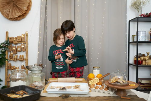 Tess Kinderpyjamas Italian Fashion - grün/print