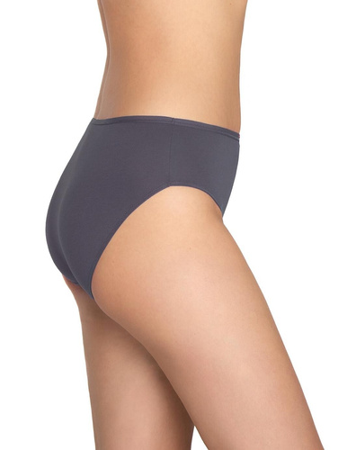 Damen-Slips L-120BI-96 Lama graphitgrau – Baumwolle, 3er-Pack, bequem und klassisch