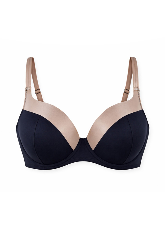 Mediolano Dorato 20001 Bikini Oberteil Full Cup dunkelblau elegant
