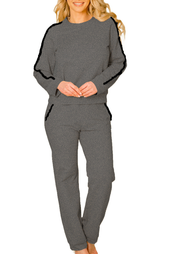 Antao Mirale Damen-Trainingsanzug-Set, Baumwolle mit Elasthan, polnische Produktion – Grau