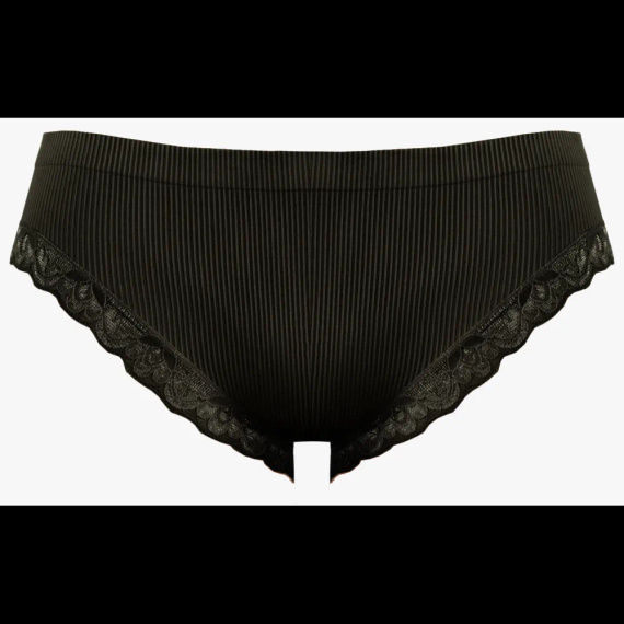 Damen Slip Sesto Senso 6108 Spitze nahtlos elastisch bequem black