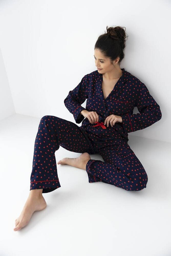 Sophia Sensis Damenpyjama – Marineblau