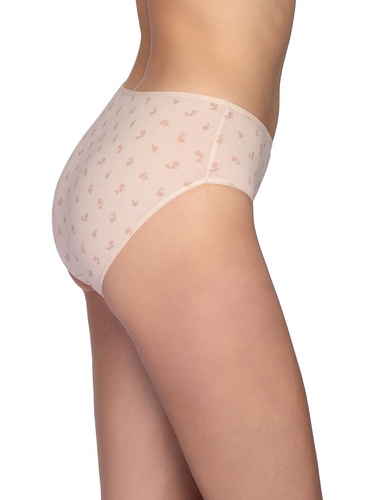 Figi L-122 BI-71 Lama Baumwoll Bikini-Slips 3er-Pack Blumiger Komfort