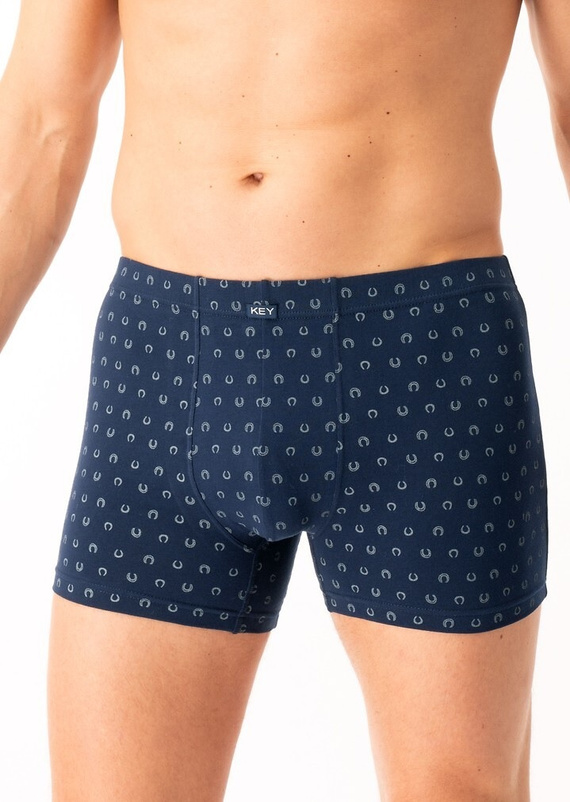 MXH 612 B25 Key Herren-Boxershorts, Marineblau – Baumwolle, bequem, in einer eleganten Box