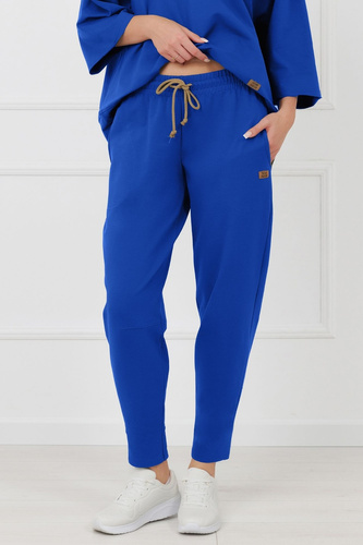 Baumwoll-Jogginghose Kaori Italian Fashion kobalt