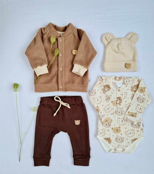 3717P Teddy Marija Fleece-Sweatshirt – braun