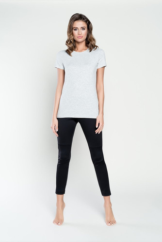 Ibiza Damen Kurzarm-T-Shirt Italian Fashion - schwarz