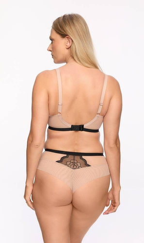 GFP 1287 Carina Damen-Brasilienslip Gaia – Schwarz und Beige