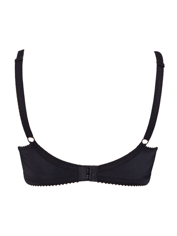 Donna 1962 Mikrofaser-Bügel-Soft-BH, Baumwolle, schwarz