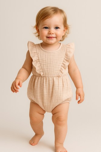 RA50215 Mamatti Musselin-Strampler – Beige