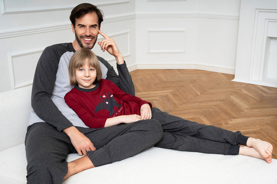 Morten Schlafanzug für Jungen Italienische Mode burgundy/c.melanÅ¼ 