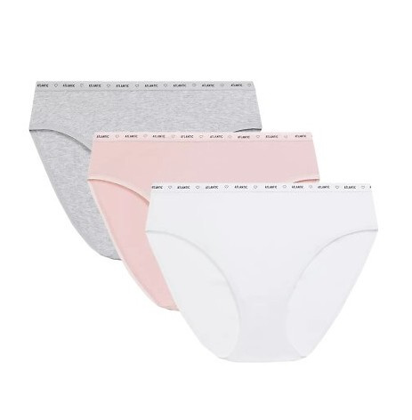 3CLP-010 High Sport Leg Damenhöschen Atlantic - weiß-grau-rosa