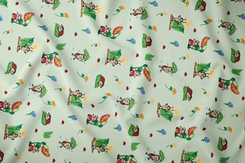 3807 C Land of Dreams Kinderbettwäsche aus Baumwolle mit Karo-Marienkäfern