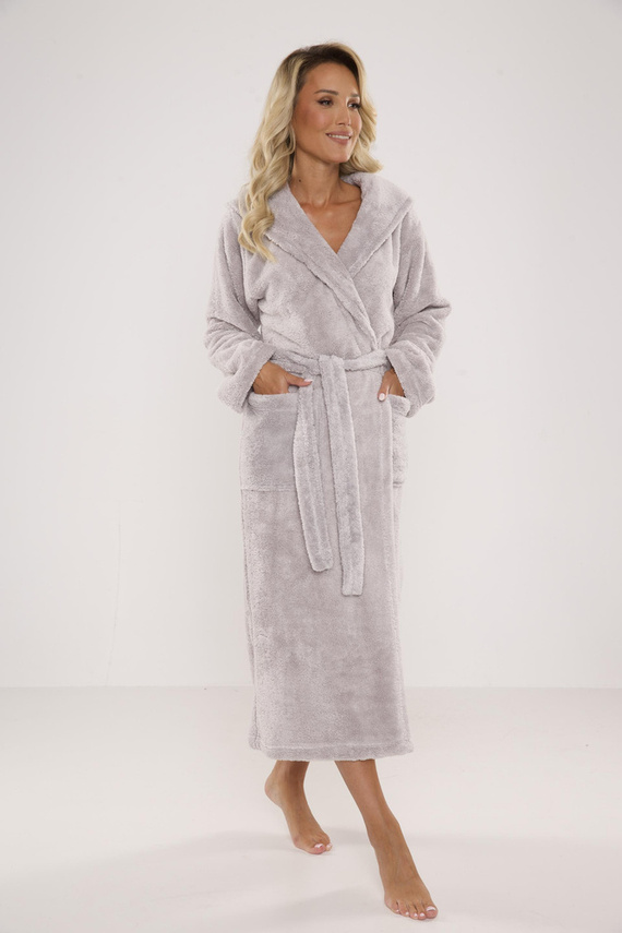 807 Luna II Langer Morgenmantel für Damen Forex - grau