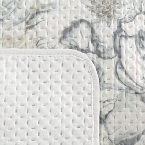 Eurofirany Lisa Tagesdecke Weiß 100% Polyester Elegante Bettdecke