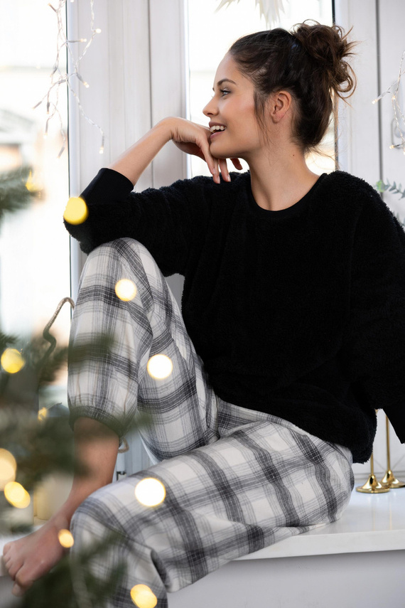 Meredith Sensis Damenpyjama – Schwarz