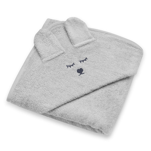 Yosoy Bambushandtuch mit Ohren – grau