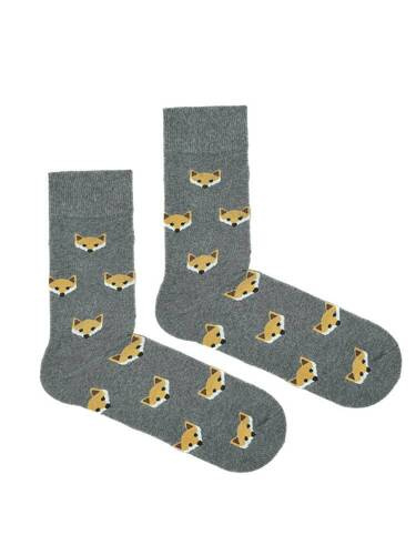 0125-095 Fox Heads Herrensocken Milena – grau meliert