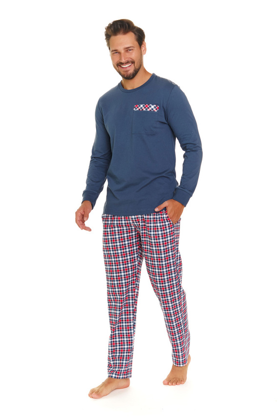 7147 Doctor Nap Herren-Pyjama – tiefblau