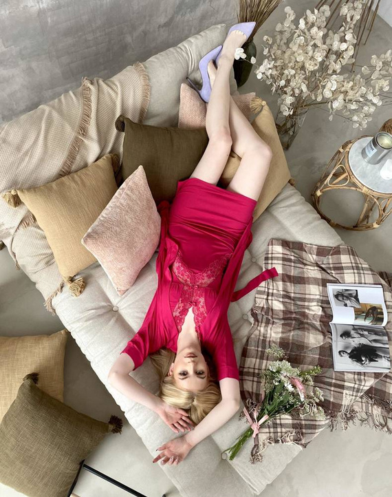 879 Agnes Forex Nachthemd - Amaranth