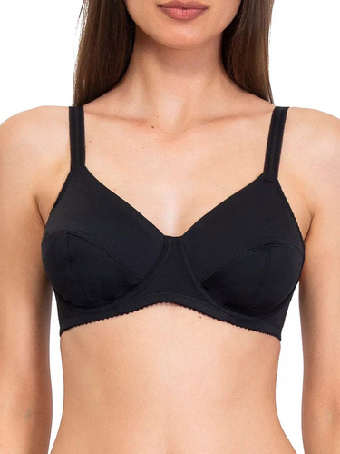 Donna 1962 Mikrofaser-Bügel-Soft-BH, Baumwolle, schwarz