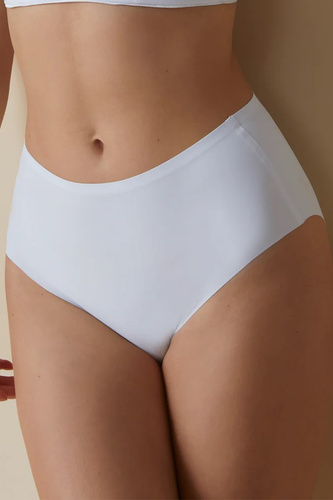 503 Damen-Slip „Maxi Braga Selene“, weiß – hoher Bund, nahtlos, formend