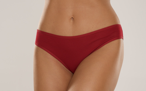 004 Limited Damen-Höschen De Lafense - klassisch, niedrige Leibhöhe, Viskose - bordeauxrot