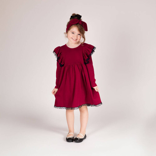 163178 Kleid für Mädchen „Magic of Christmas“ Nicol – Burgund