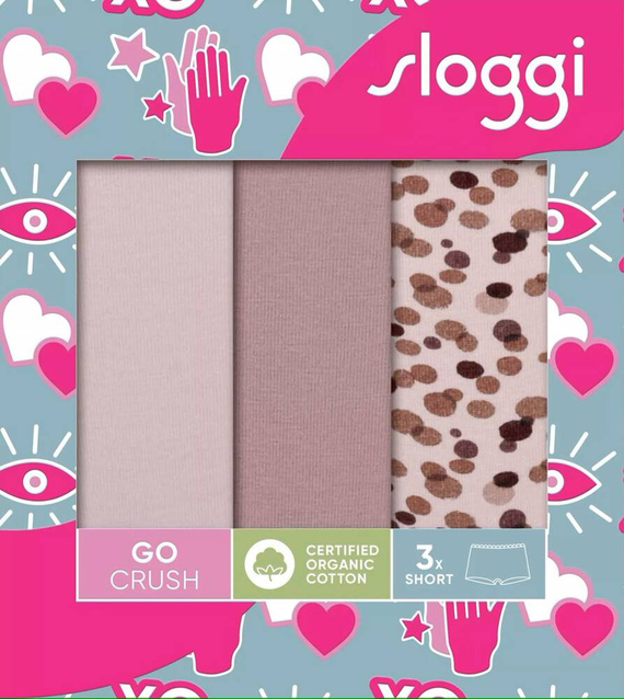 GO Crush Short C3P Damen Shorts 3er-Pack Sloggi - beige