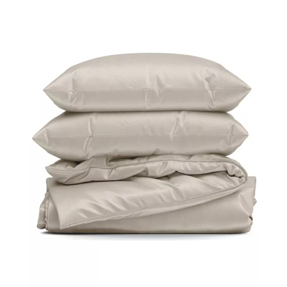 Bettwäsche MI aus Mikrofaser Eurofirany, weich, mit Reißverschluss, 100% Polyester, beige