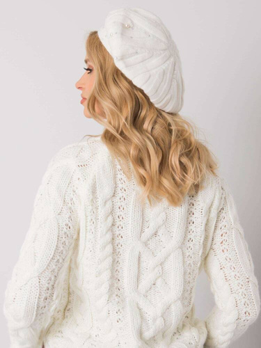 AT-CZ-DM-39055 Baskenmütze für Damen in Ecru, Paris