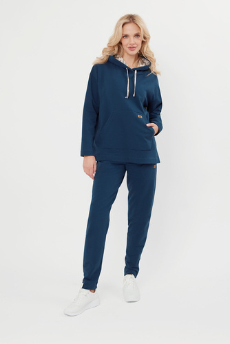 Lagos Damen Sweatshirt mit Kapuze Italian Fashion - denim