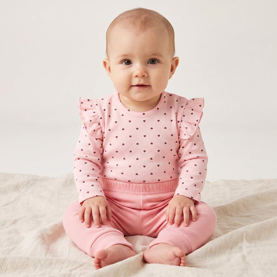 Body für Babys Nicol Tosia 225097 100% Baumwolle rosa mit Rüschen