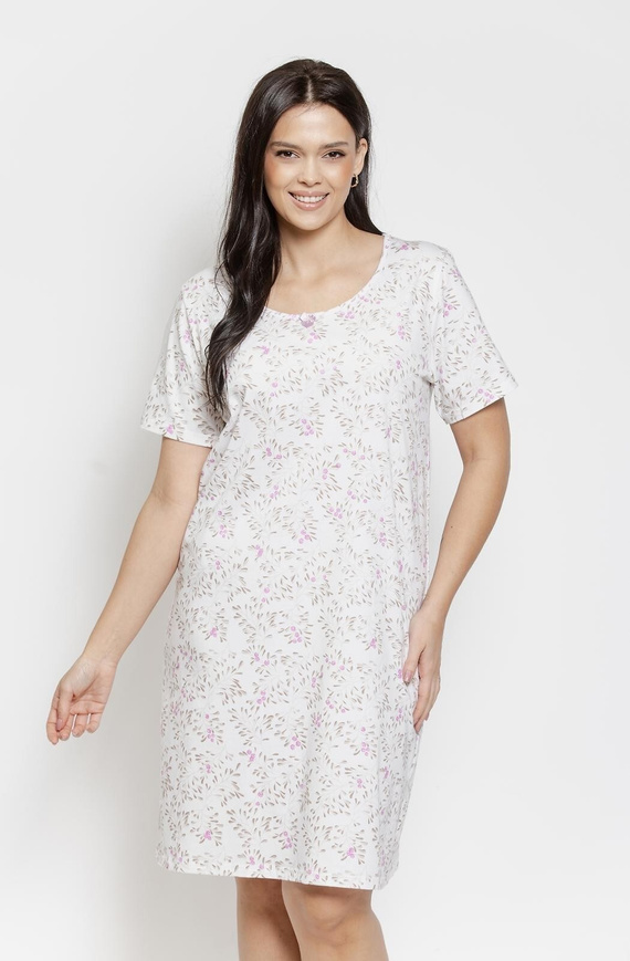 Damen-Nachthemd Mariella Taro 3564 – 100% Baumwolle, Pflanzenprint