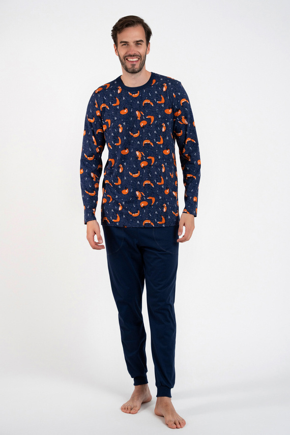 Witalis Herren Schlafanzug langarm, lange Hose Italienische Mode 