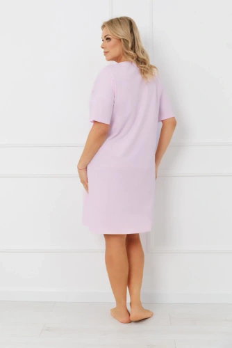 Damen Nachthemd ERULA Italian Fashion Baumwolle Jersey Kurzarm Plus Size