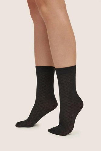 Gabriella Oria 1263 Black Damenstrümpfe 70 DEN mit 3D-Muster