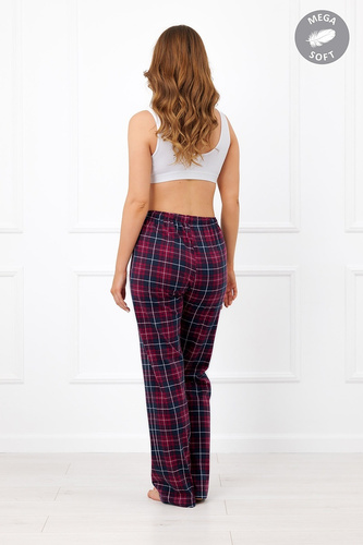 Italian Fashion Alana Damen lange Baumwollhose Mega Soft kariert