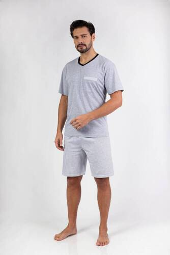 482 Regina Herrenpyjama – Grau