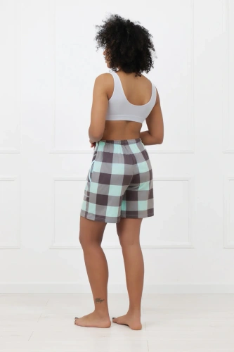 Damen Shorts Sandra Italian Fashion aus Baumwolle, kurz, kariert