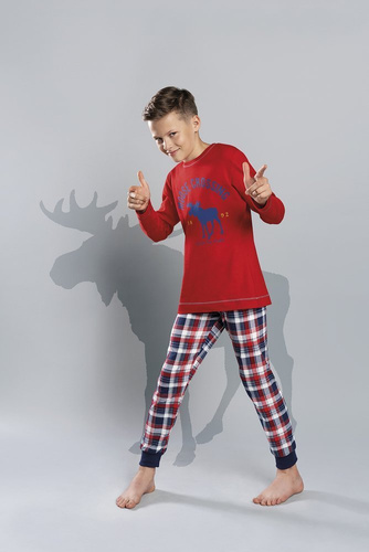 Olandia Baumwollpyjama für Mädchen Italienische Mode- rot