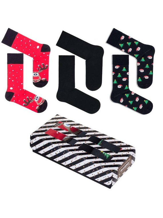 0828.008 Milena Herren-Weihnachtssocken-Set – Farbe 01