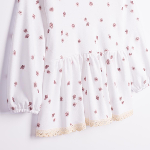Nicol Hania 226138 Mädchenbluse 100% Baumwolle mit Volant und Blumenmuster