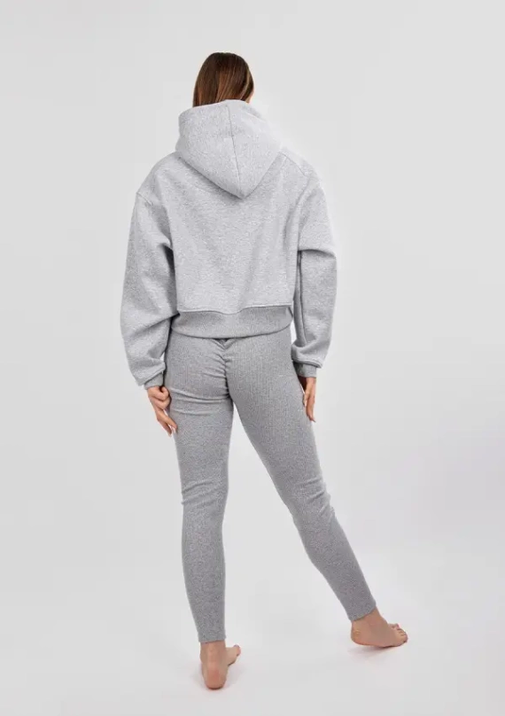 DK-K-B13 Dkaren Damen-Trainingsanzug-Set – Grau