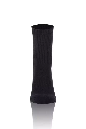 S150D Halbe Frottee lange Socken Italian Fashion - schwarz