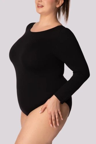 Base Longsleeve Mona Damen-Body, schwarz