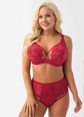 Gorsenia F024 Desire Damen-Slip Rot mit Spitze und Mikrofaser