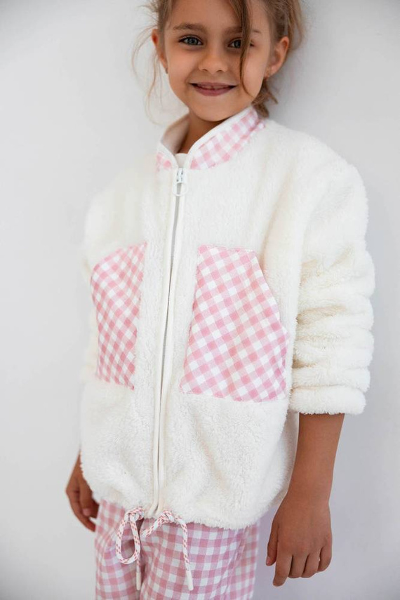 Nanny Kids Bluse von Sensis - ecru-rosa